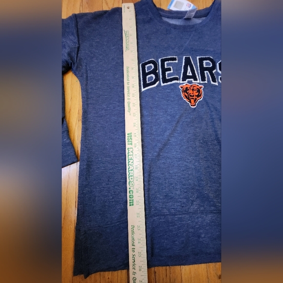 Chicago Bears Women's Large Sweatshirt Sleepwear Embroidered Blue Stretch NWT - Picture 9 of 10